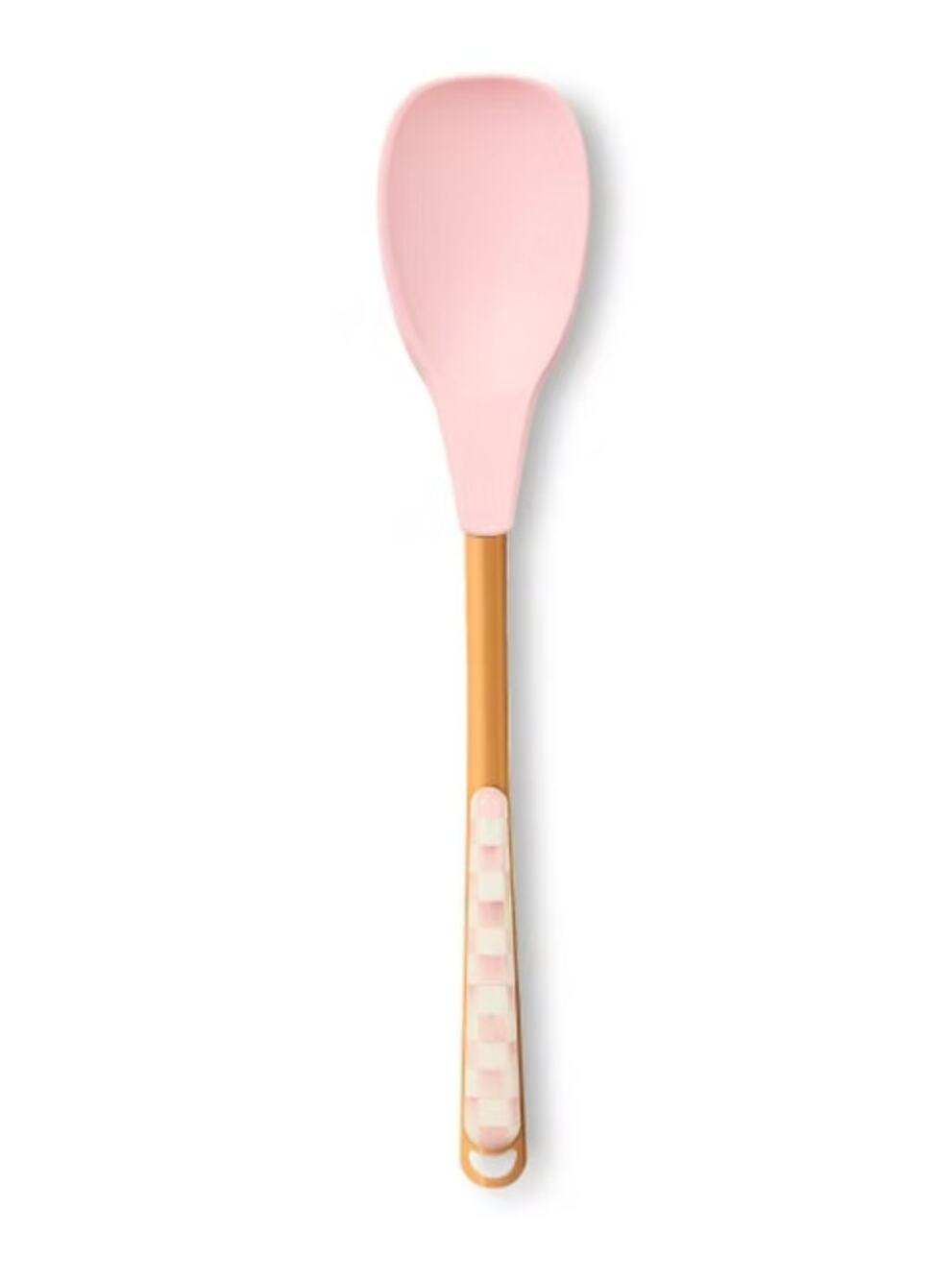 MacKenzie-Childs Rosy Check Spoon 12in Pink & White Coquette Kitchen NEW